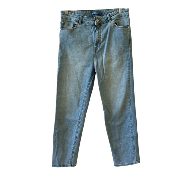 J MCLAUGHLIN GALVESTON JEANS 8 CROPPED STRAIGHT LEG HI RISE STRETCH DENIM - Picture 2 of 11